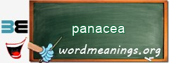 WordMeaning blackboard for panacea